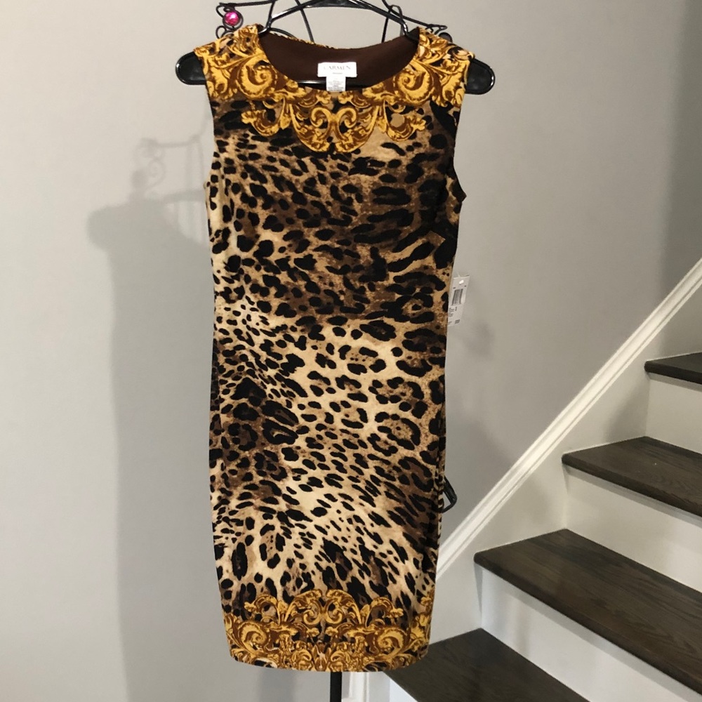 New Carmen Marco Valvo Sleeveless Dress XS